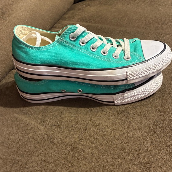 Converse Turquoise Low-Top Shoes - Picture 3 of 6